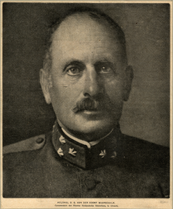 106958 Portret van kolonel Dirk Govert van der Voort Maarschalk, geboren 1864, commandant van de Nieuwe Hollandse ...